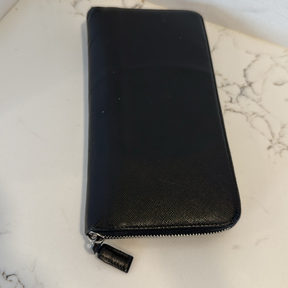 Prada Black Saffiano Leather Long Wallet - Picture 3 of 10